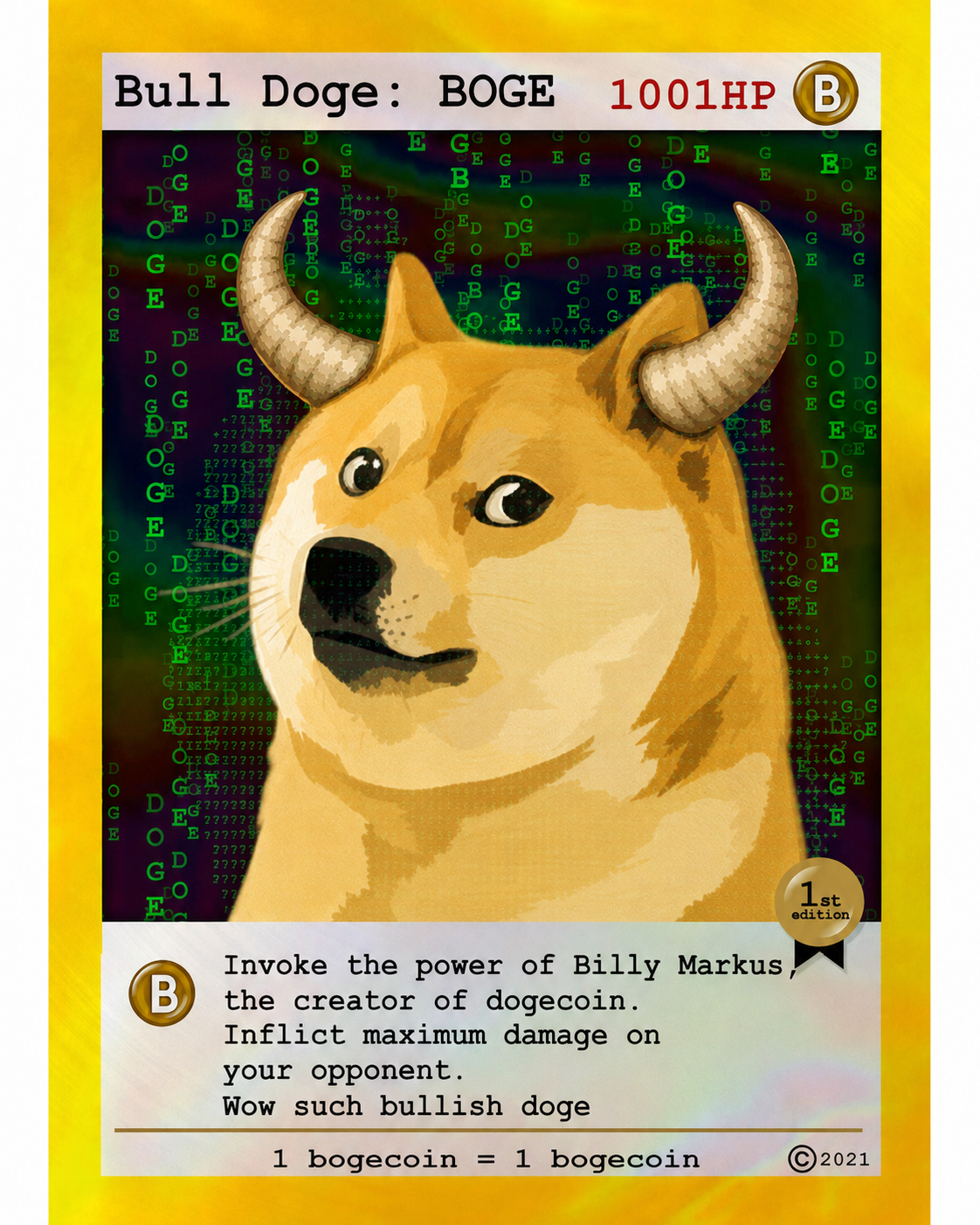 Believe in Bogecoin community meme