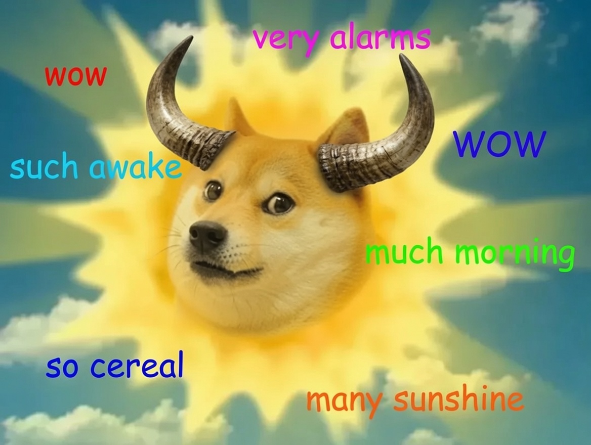 Bogecoin good morning meme